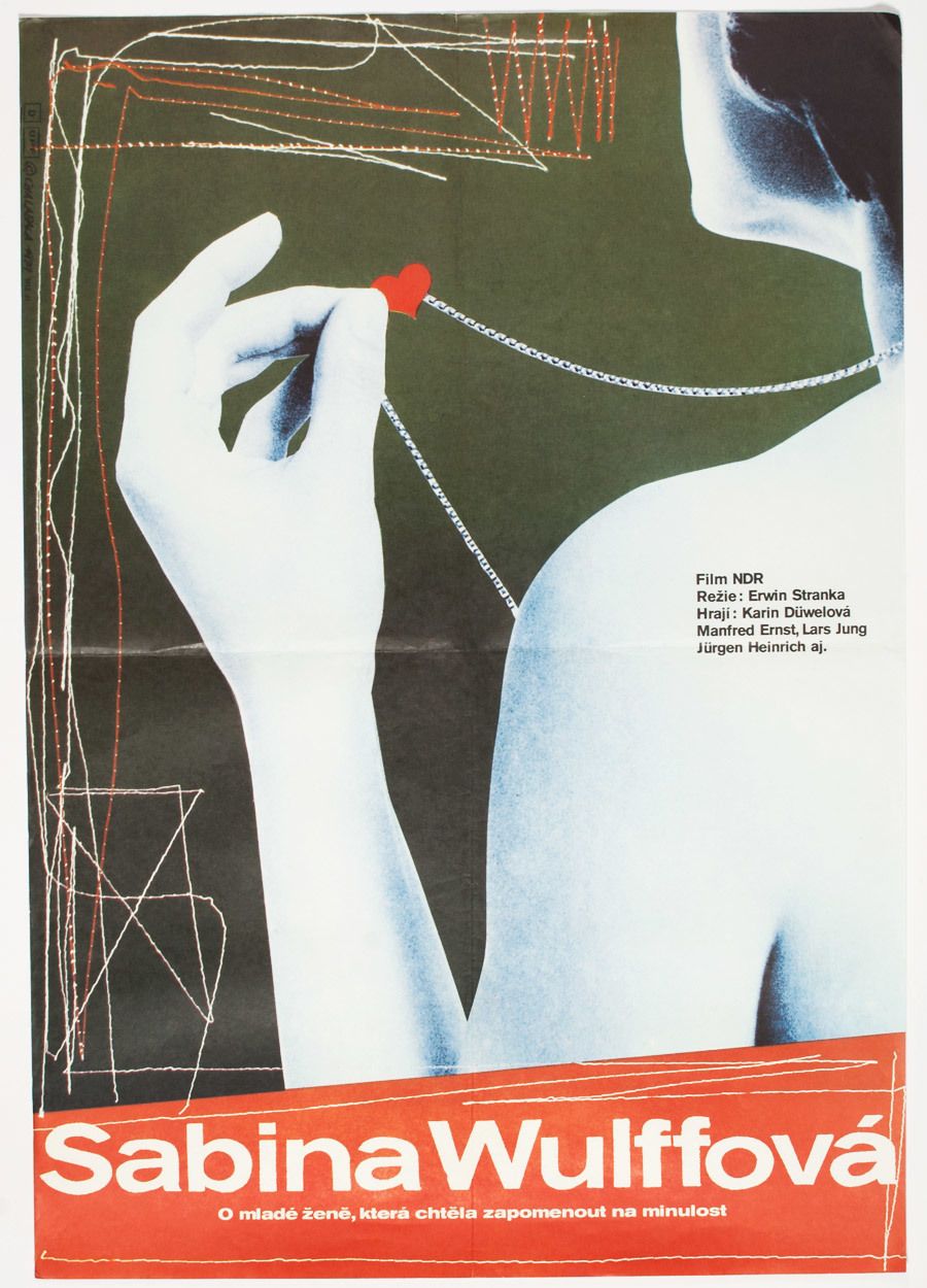 Original Movie Poster, Sabine Wulff, Petr Chalabala, 1979, Genuine Czech Vintage Print