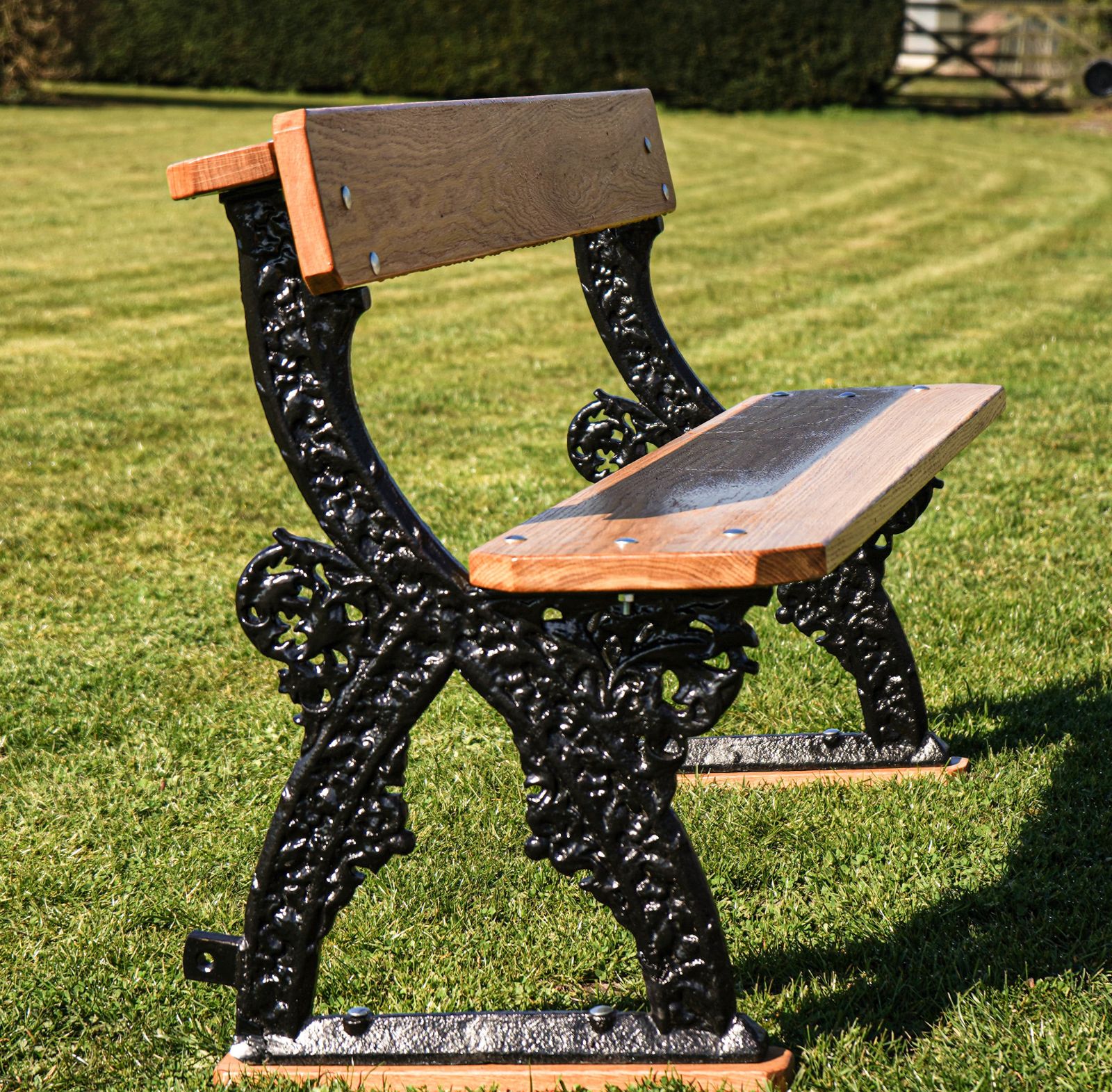 Early Gothic Revival Cast Iron Garden Bench Designed By A.W.N. Pugin photo for sale