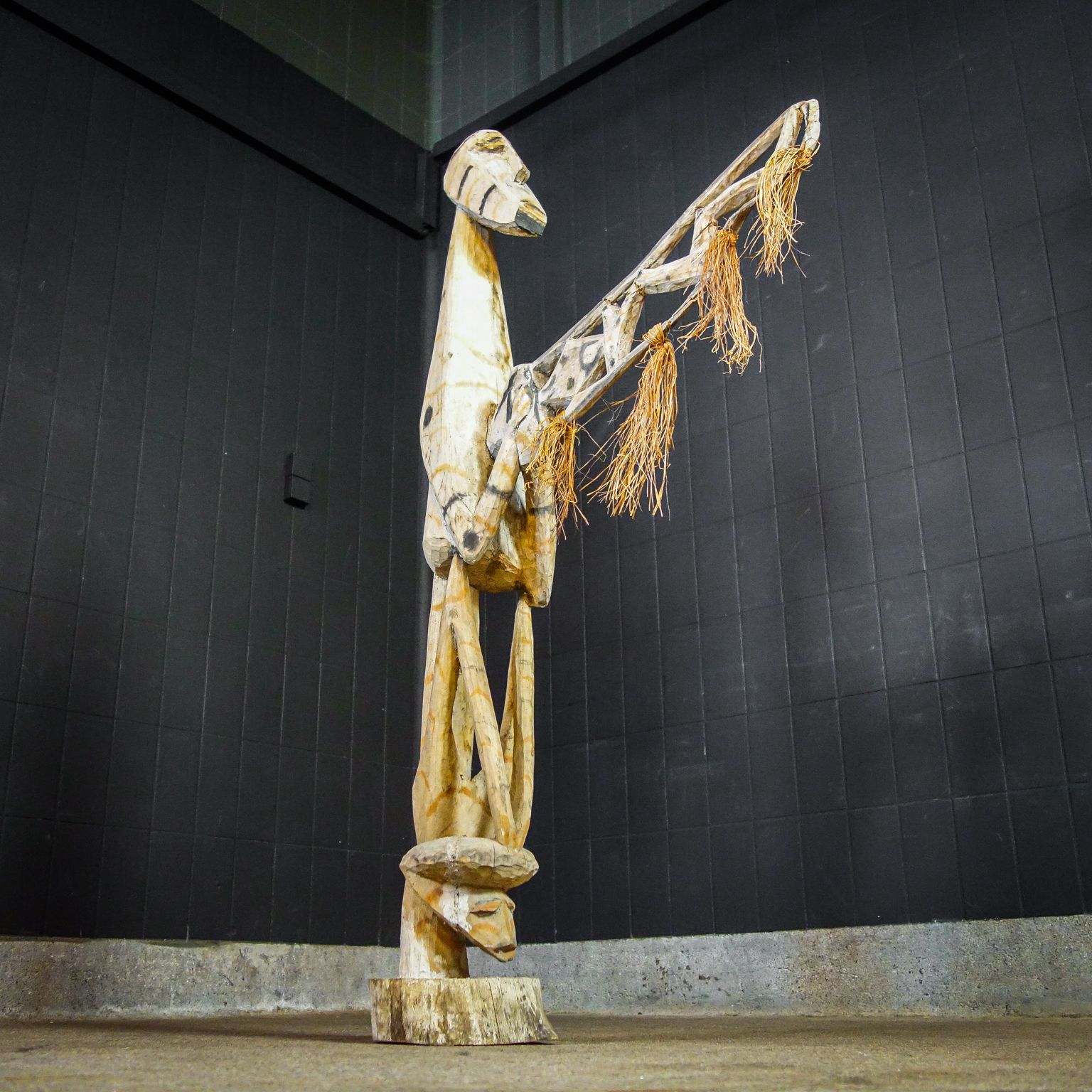 Ethnic Asmat Bish Paal From Mannenhut – Circa 1940 – Papua New Guinea