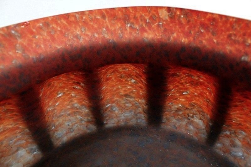 Large Marmorean Glass And Wrought Iron Cup, By Daum And Majorelle, Art Nouveau, Late 19th Century photo vintage
