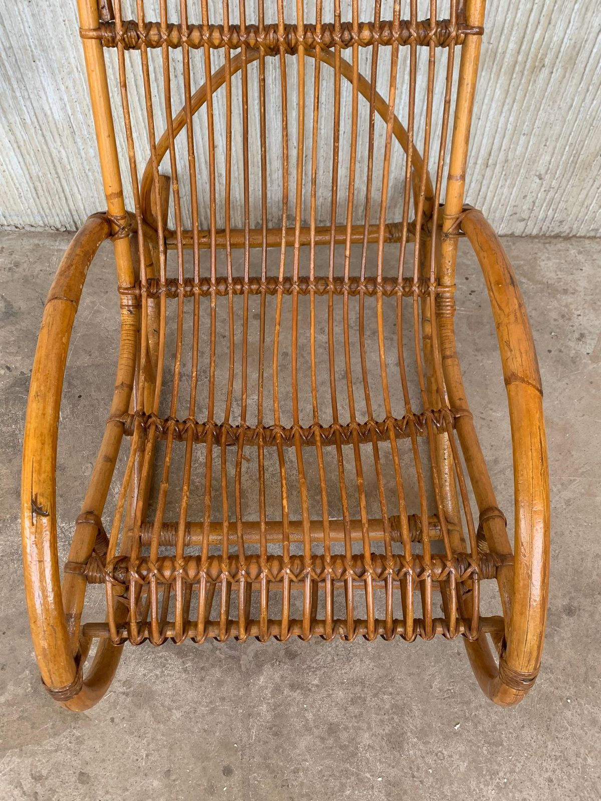 photo furniture Midcentury Bamboo Rocking Chairs In The Style Of Franco Albini, Italy
