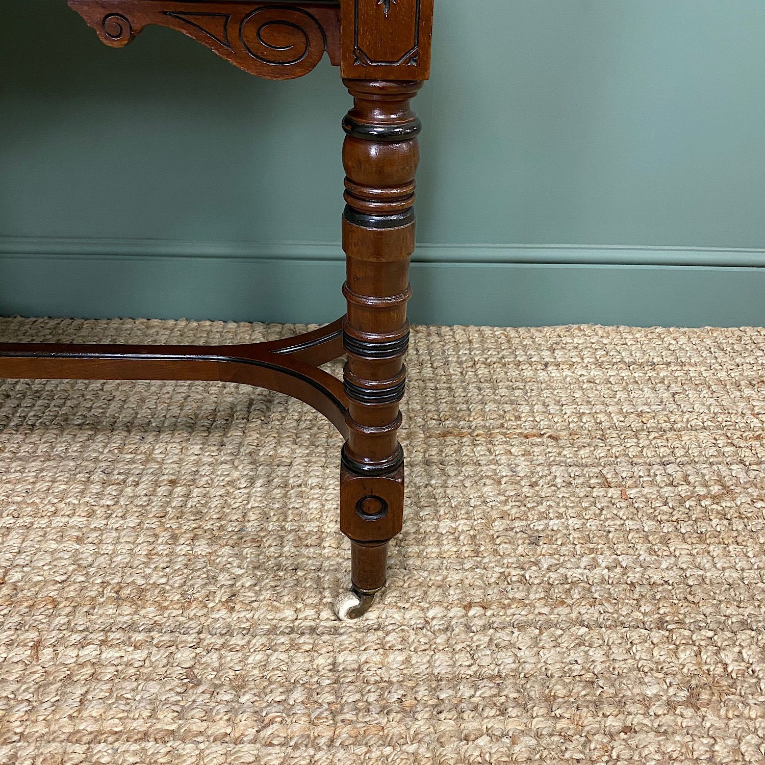 Quality Walnut Maple & Co Antique Writing Table photo vinterior