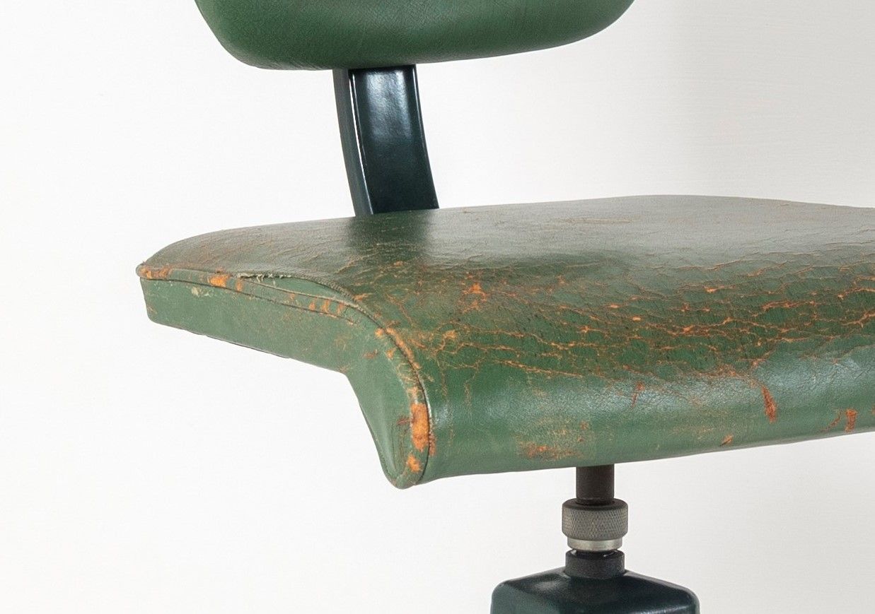 Original 1950s Industrial Factory Swivel Stool By Evertaut | Musicians Guitarist Seat photo furniture