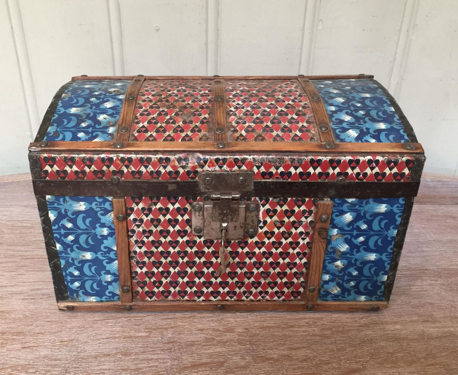 Colonial Dome Top Tin Casket, 1910s