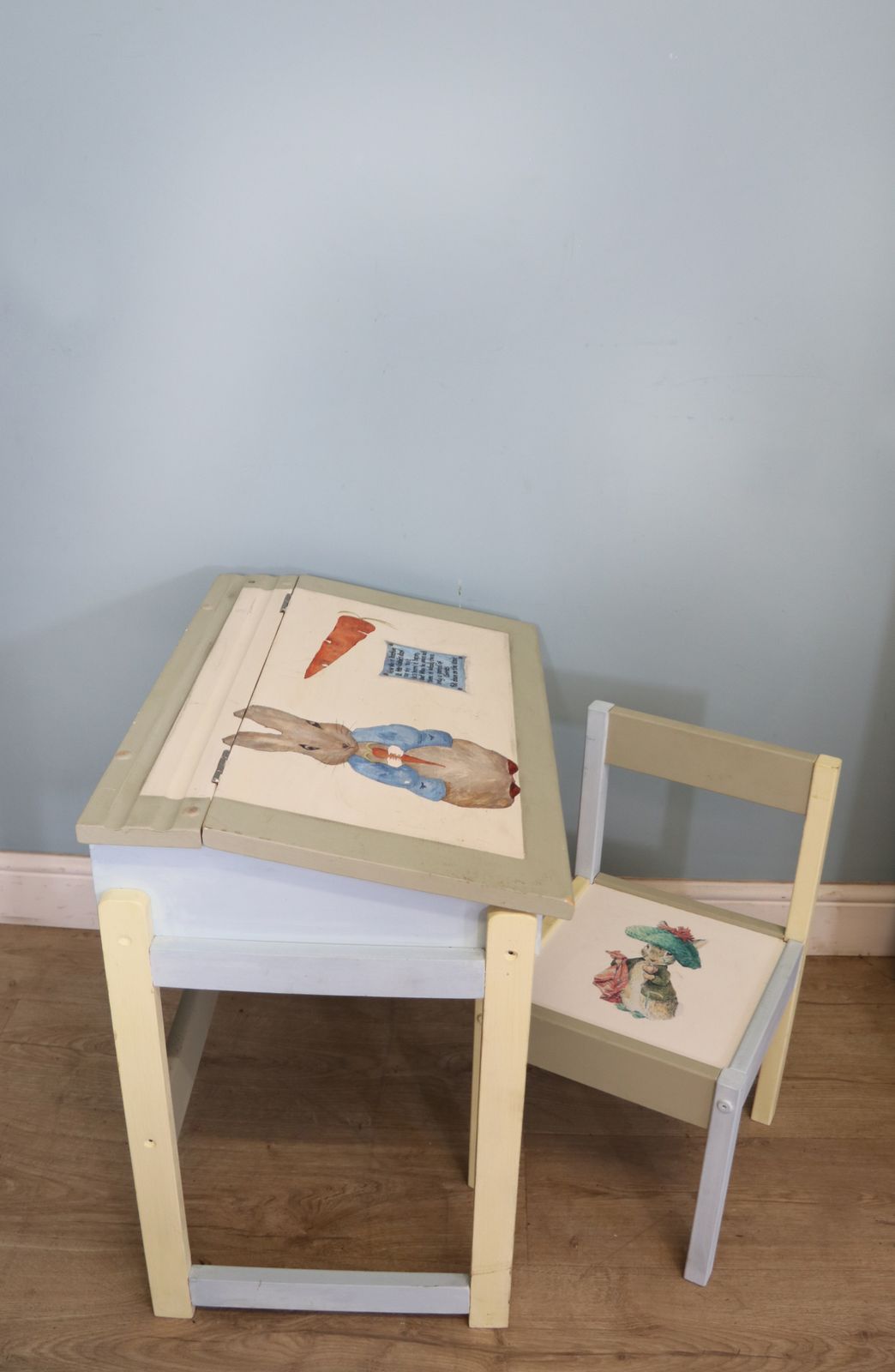 Incredible Beatrix Potter Inspired 20th Century Re Purposed Desk And Chair photo buy