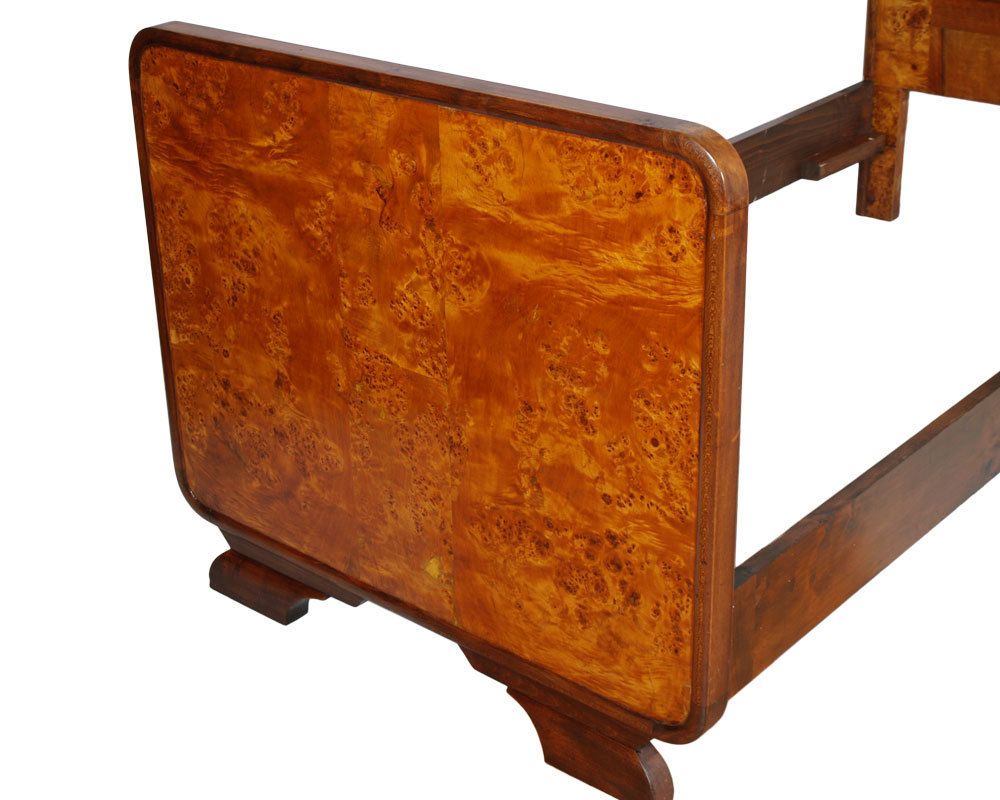 Art Decò Bedroom Set Osvaldo Borsani Manner, Birch And Walnut Burl Period, 1930s photo buy