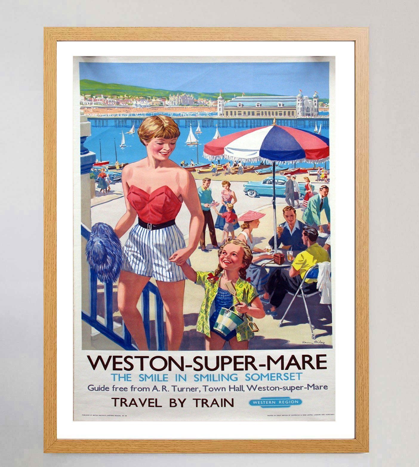 Weston Super Mare British Railways, Original Vintage Poster photo 1195.0