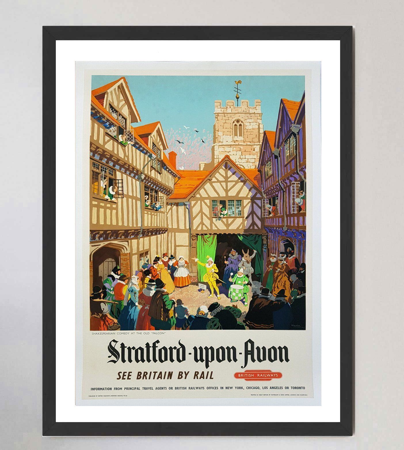 Statford Upon Avon British Railways, Original Vintage Poster photo furniture