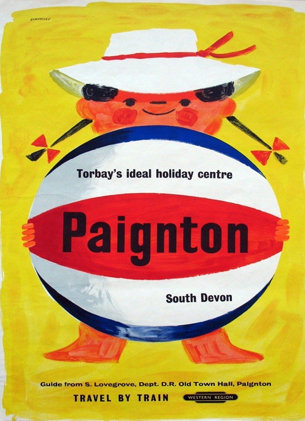 Paignton British Railways, 1960s, Original Vintage Poster