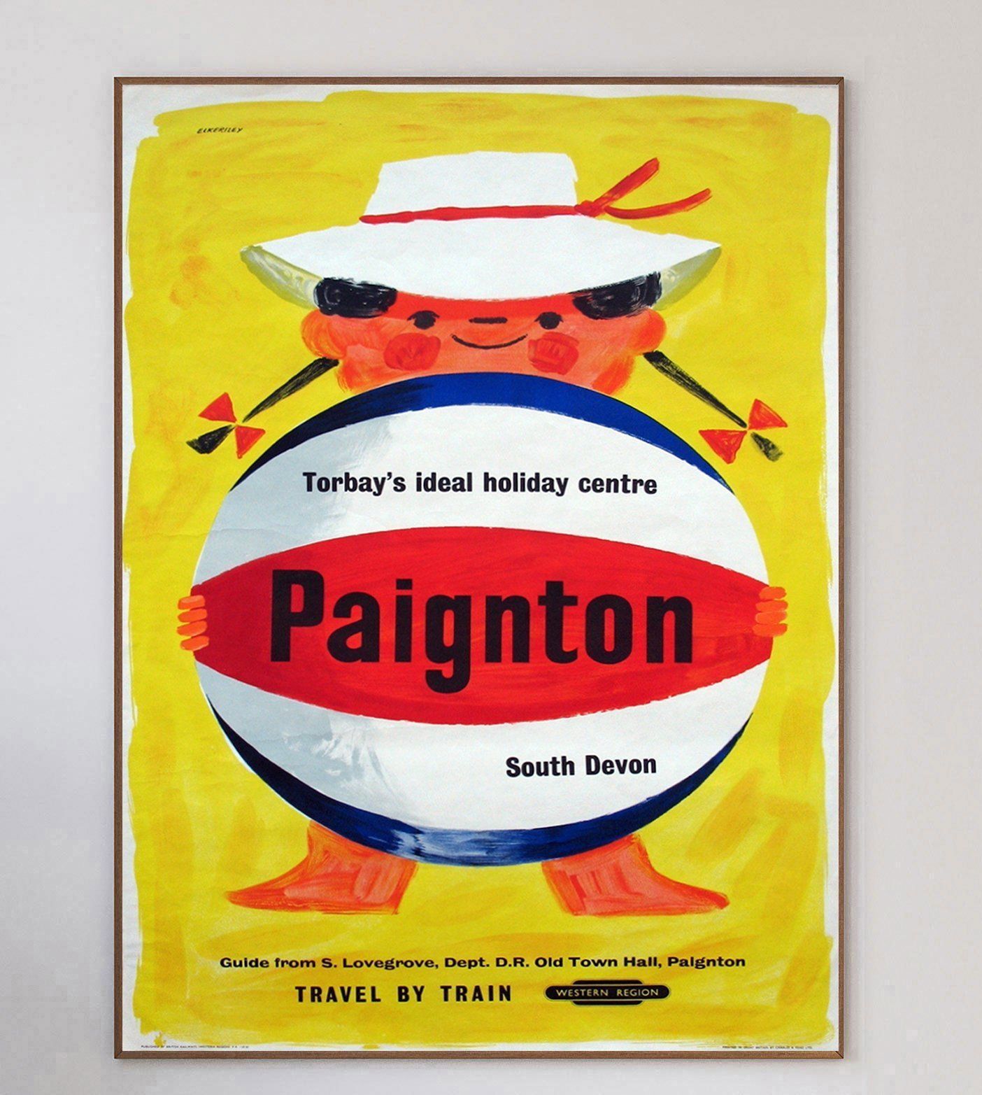Paignton British Railways, 1960s, Original Vintage Poster photo 1147.0