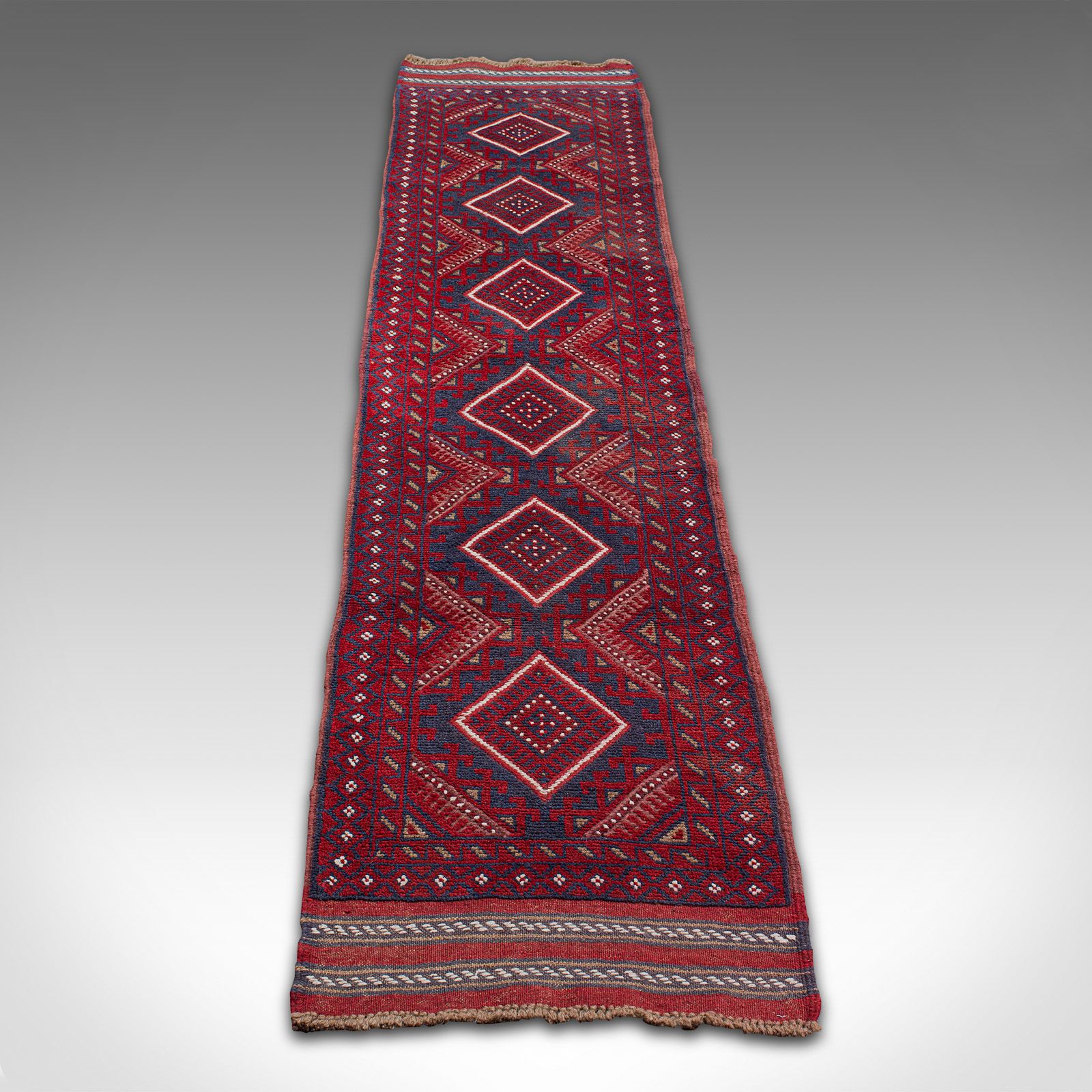 Long Vintage Meshwani Runner, Caucasian, Decorative Rug, Reception Hall Carpet photo Textiles