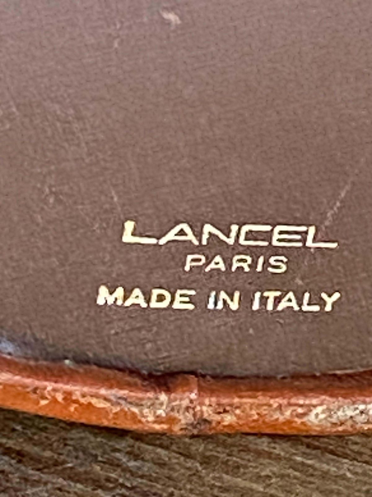 Leather Basket By Lancel Paris, Signed And Made In Italy photo Home Decor