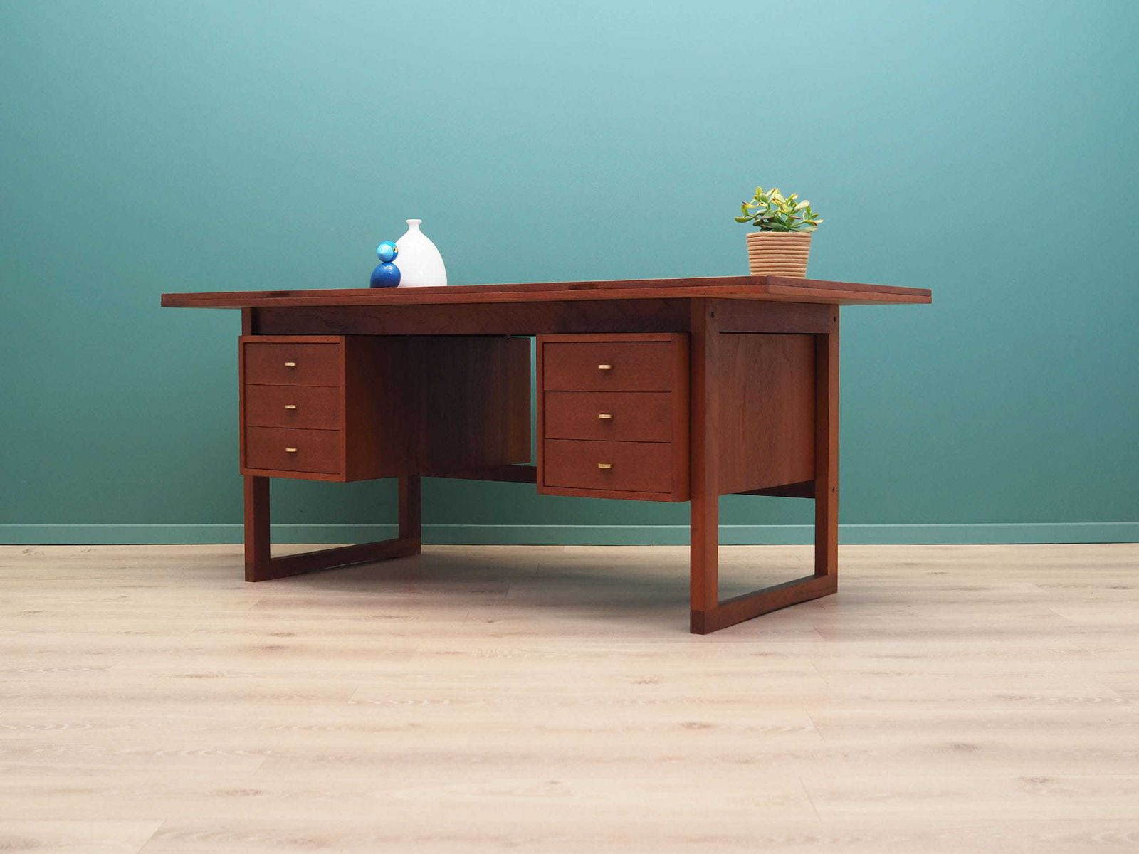 Teak Desk, Danish Design, 1970s, Made In Denmark photo for sale
