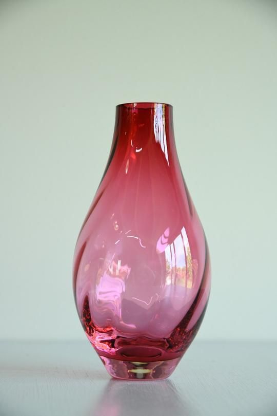 Cranberry Glass Vase photo 65.0