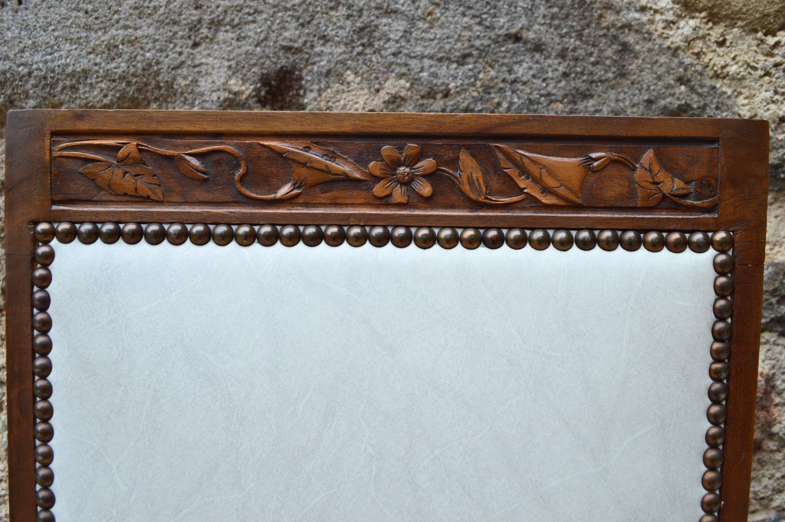 16080.0 French Art Deco Bedroom Set In Solid Carved Wood, Blooming Shrubs Theme photo