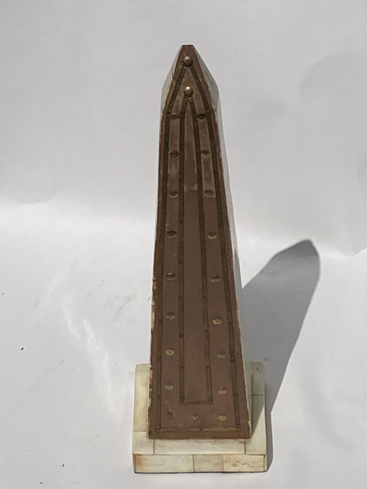 photo furniture Grand Tour Bone Inlay Candle Holders, Candle Sticks And Obelisk, Ca 1895 France