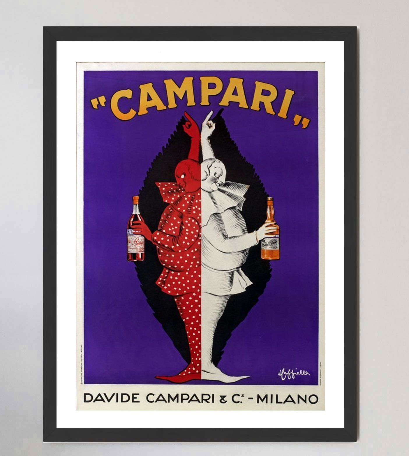 Campari Leonetto Cappiello, 1950s Original Vintage Poster photo furniture