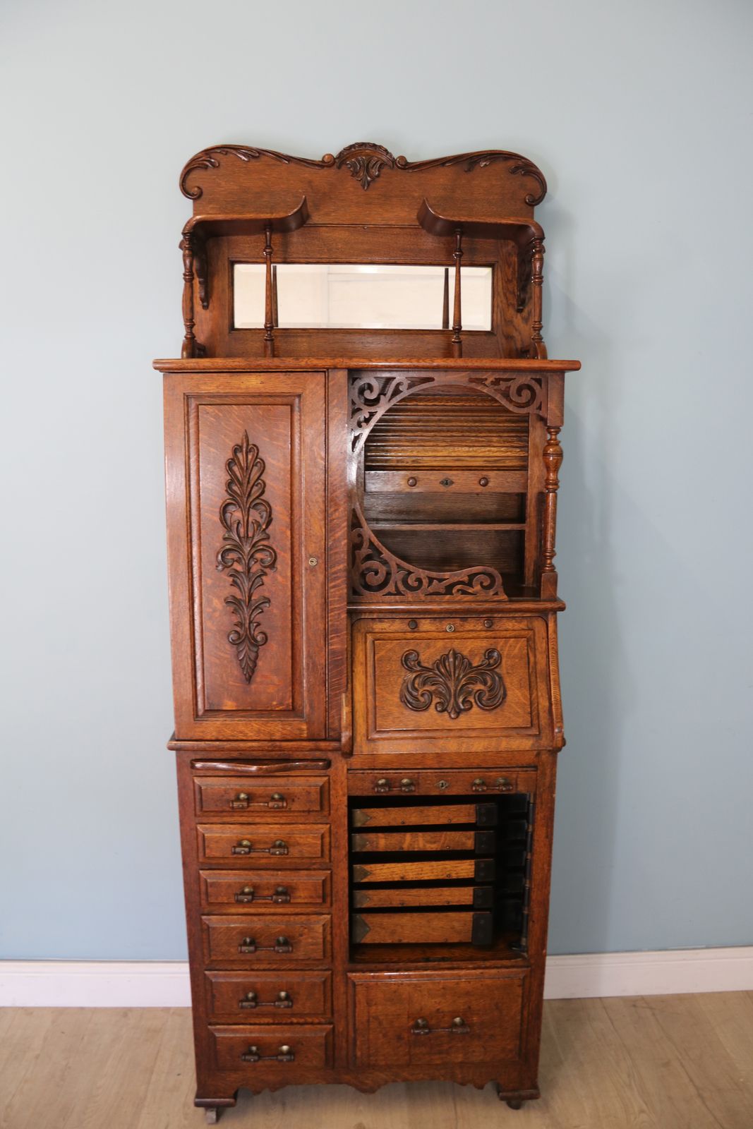 This Late 19th Century Oak Combination Dentist’s Cabinet photo Furniture