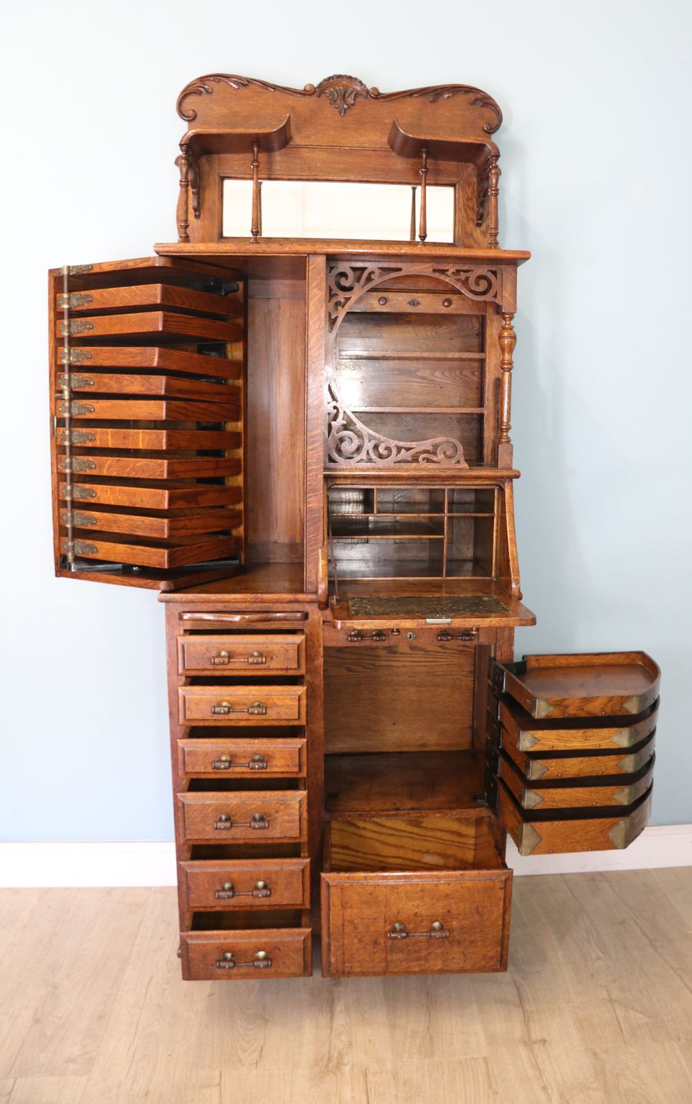 This Late 19th Century Oak Combination Dentist’s Cabinet photo 4500.0