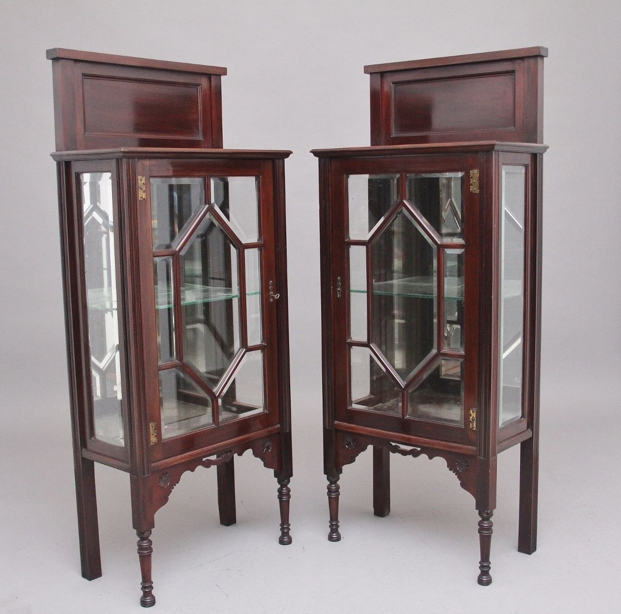 Pair Of Early 20th Century Mahogany Display Cabinets photo furniture