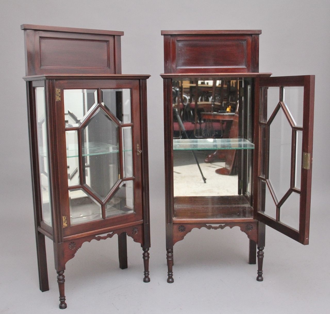 Pair Of Early 20th Century Mahogany Display Cabinets photo buy