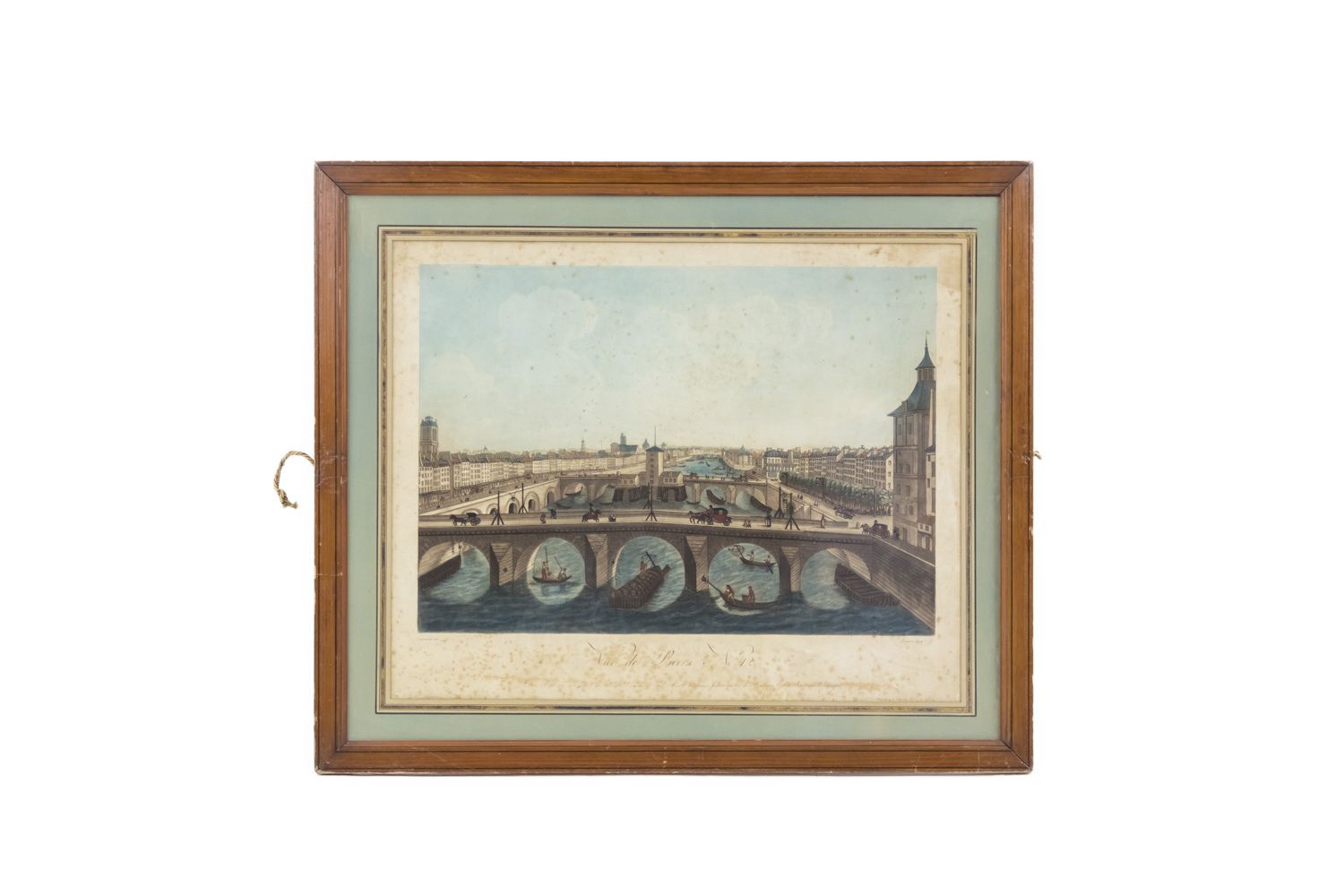 Coqueret, View Of Paris N°12, Colour Print, Early 19th Century