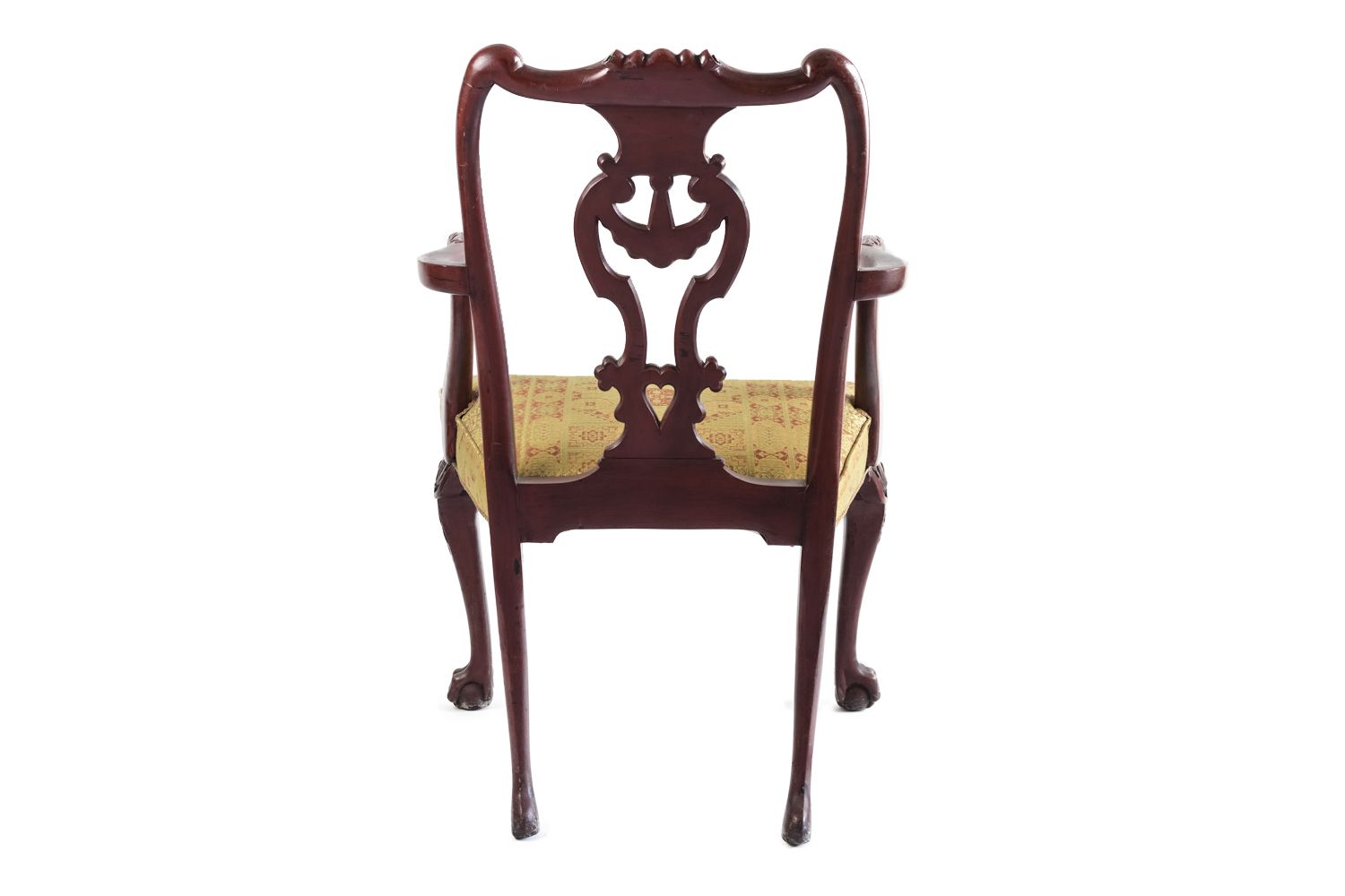 Pair Of Chippendale Style Armchairs In Red Lacquered Wood, Circa 1880 photo 2791.0