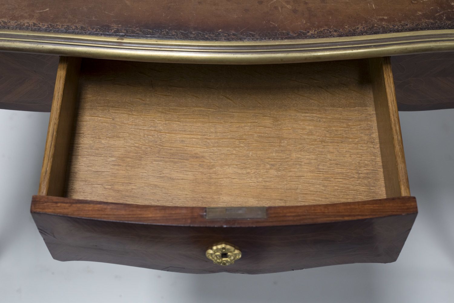 Small Louis XV Style Flat Desk In Violet Wood Marquetry, Circa 1880 photo Furniture