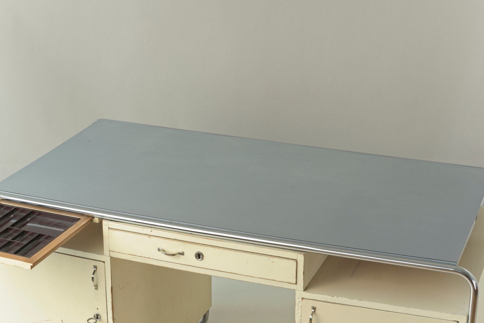 photo for sale Large Tubular Steel Desk From Stacrolex, Germany, 1950s
