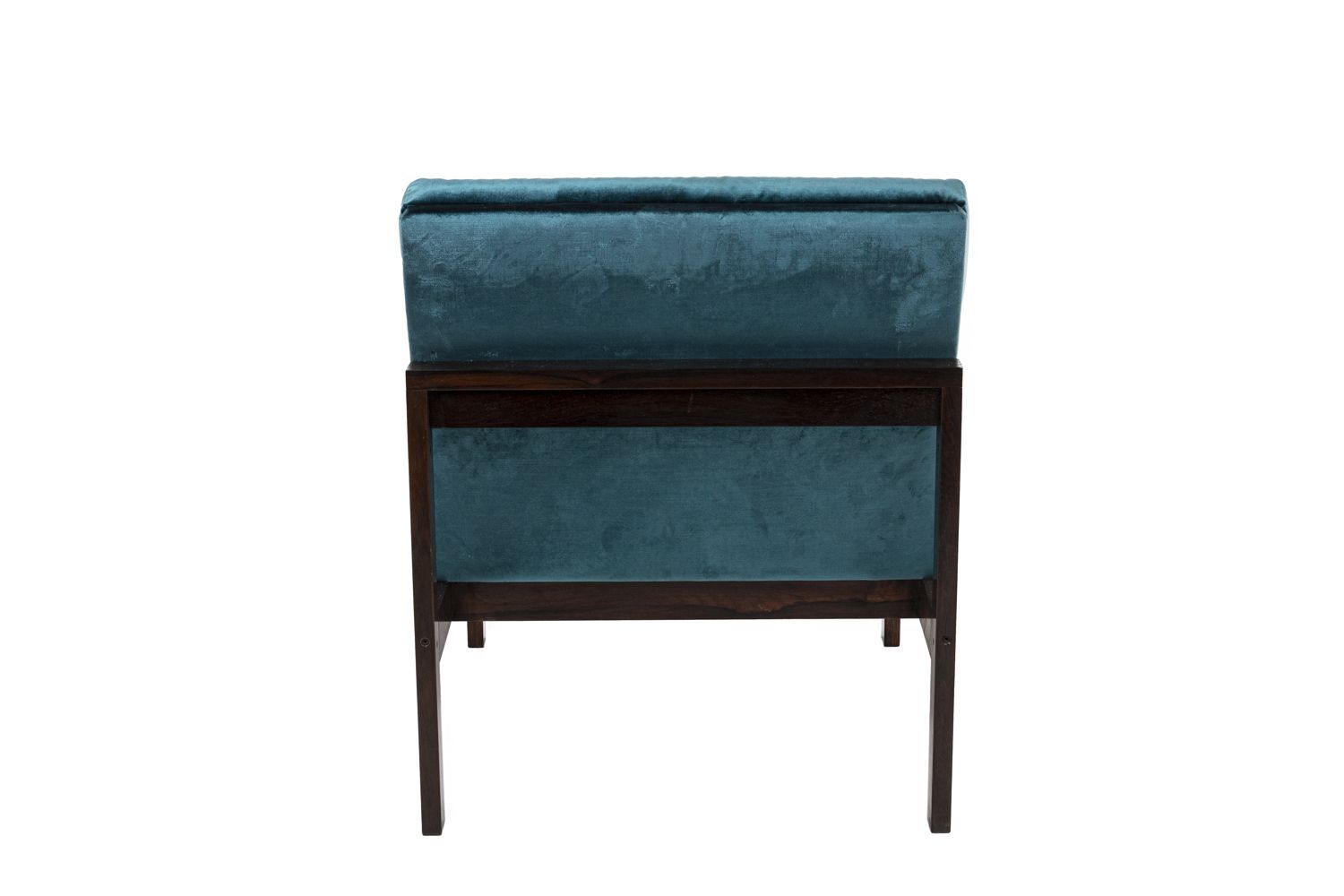 France & Søn, Danish Low Chair In Rosewood And Blue Velvet, 1962 photo Furniture