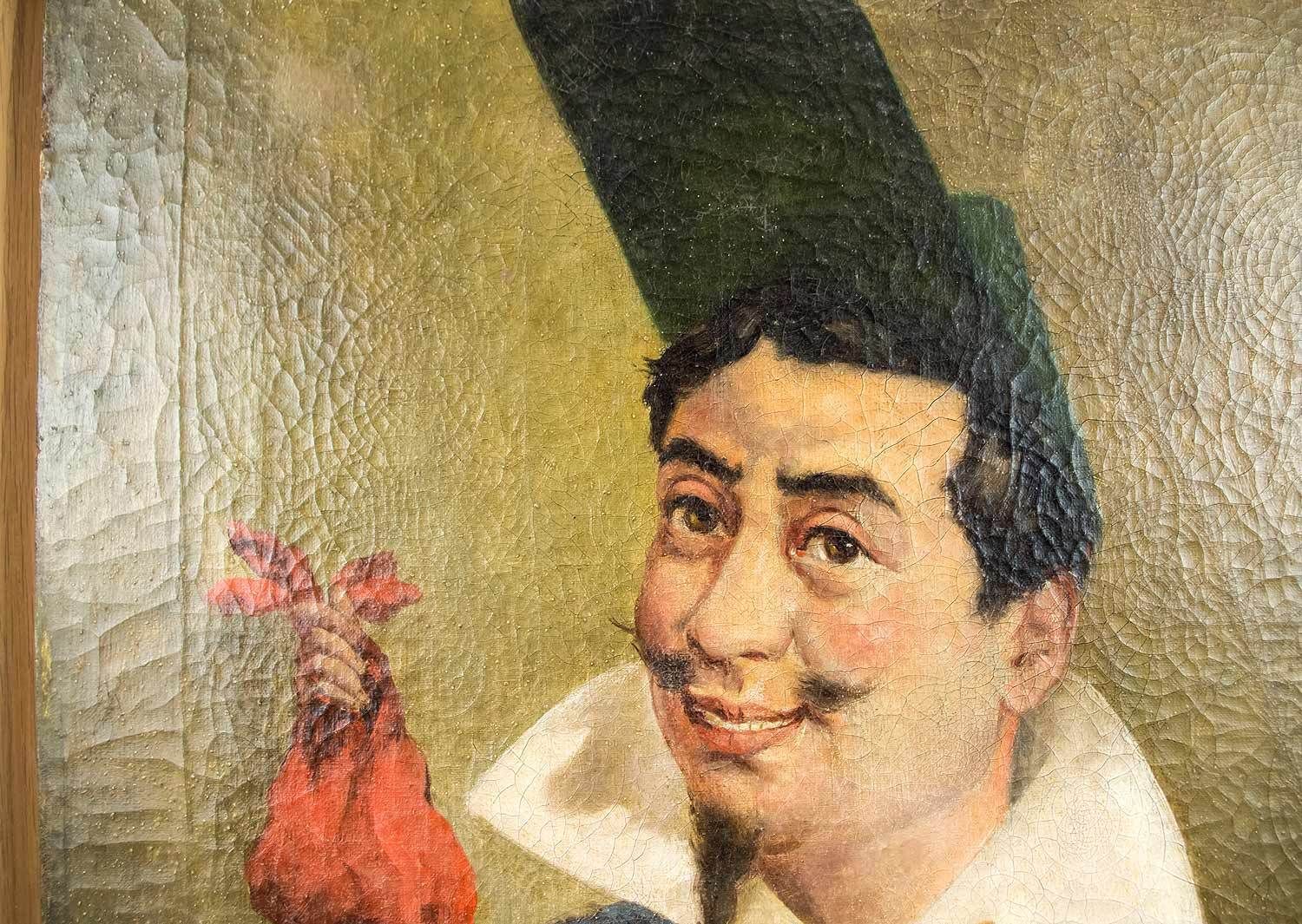 Armand Désiré Gautier, Caricature, Oil On Canvas, 19th Century photo furniture