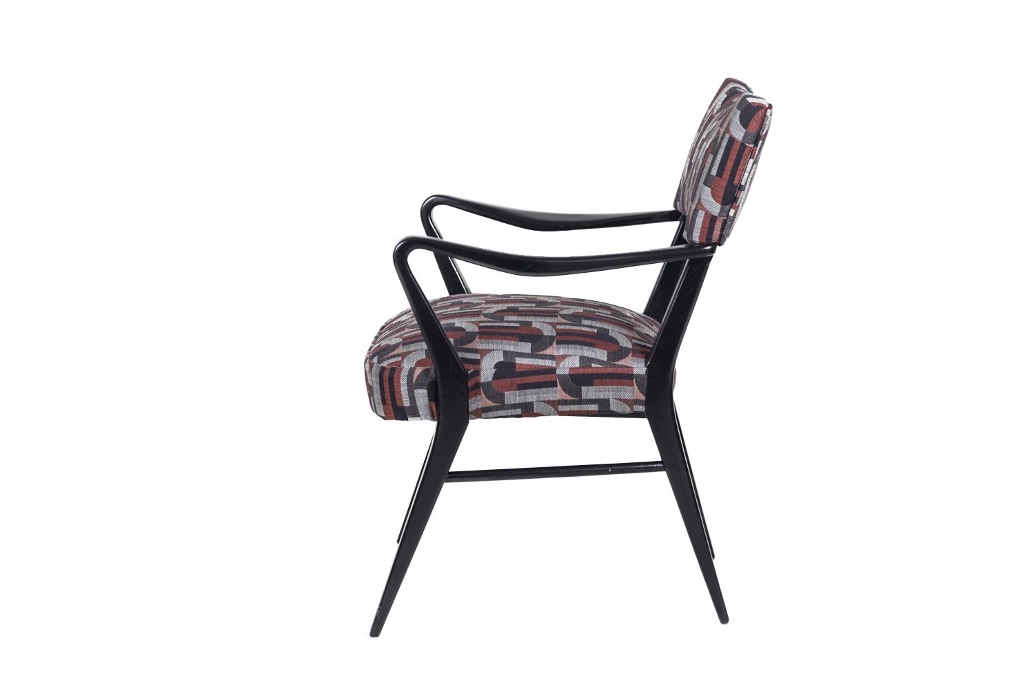 Ico Parisi, Pair Of Black Lacquered Wood Armchairs, 1970s photo Furniture