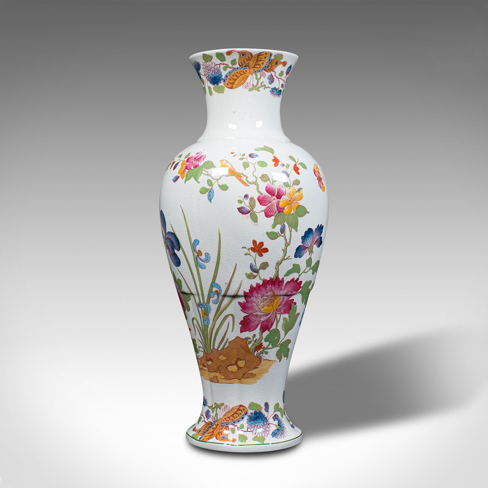 Antique Baluster Posy Vase, English, Ceramic, Decorative, Flower Urn, Circa 1920 photo Home Decor