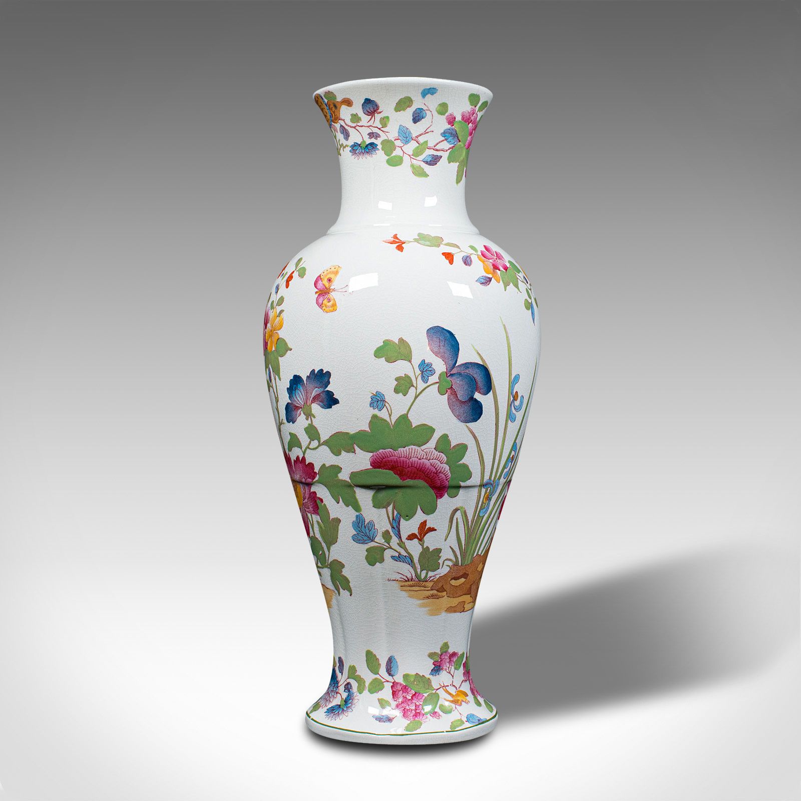 Antique Baluster Posy Vase, English, Ceramic, Decorative, Flower Urn, Circa 1920 photo buy