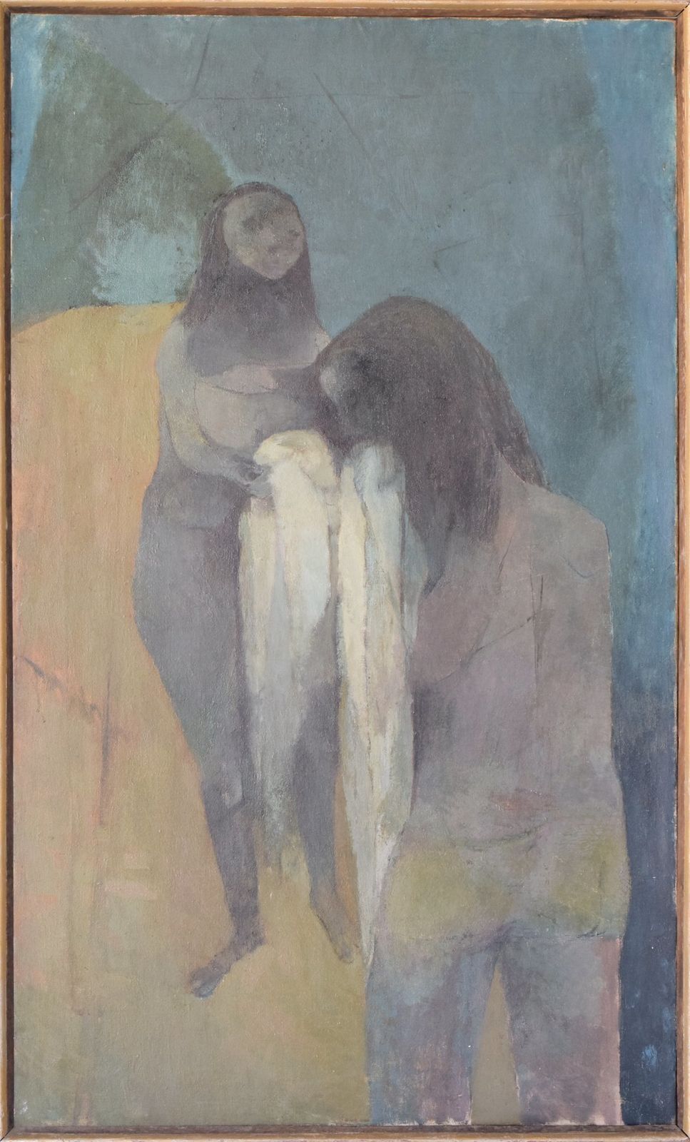 Follower Of Keith Vaughan   Post War Painting Of Bathers