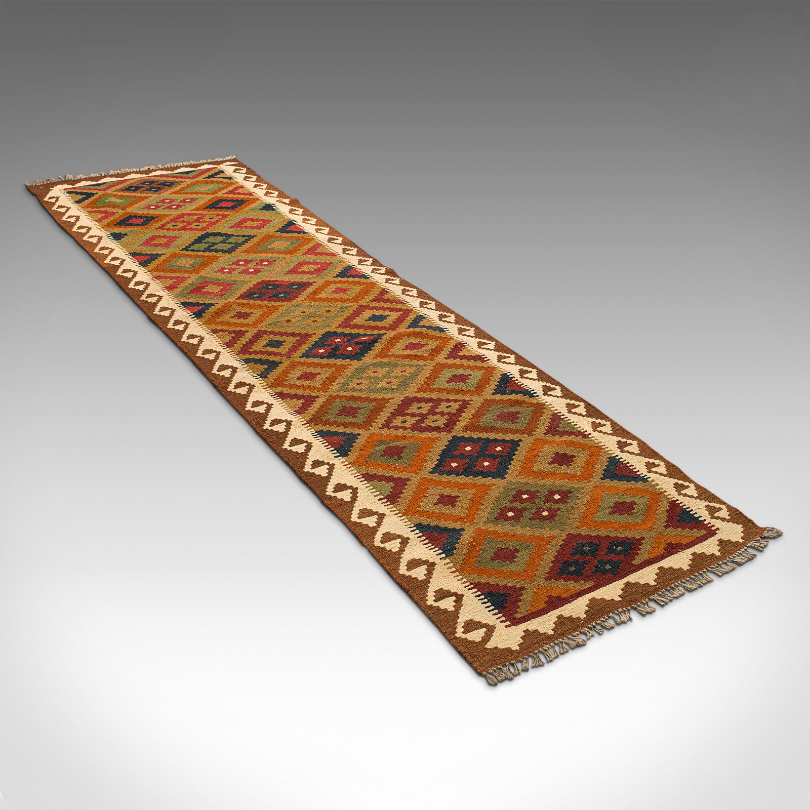 Long Vintage Maimana Kilim Runner, Caucasian, Decorative Carpet, Hallway Rug photo furniture