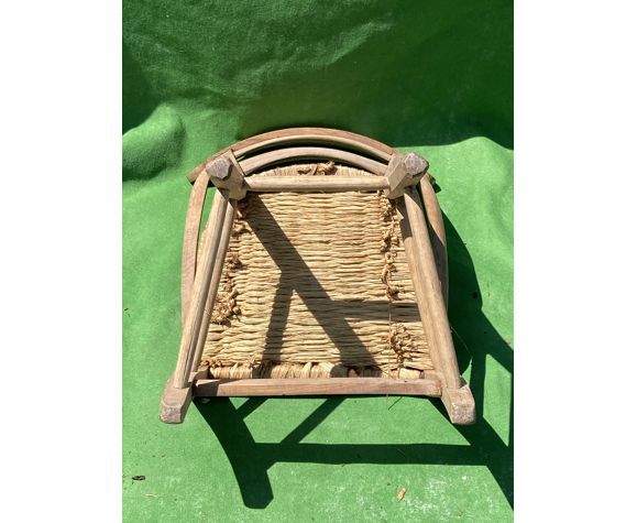 Antique French Wicker Wabi Sabi Chair photo vintage