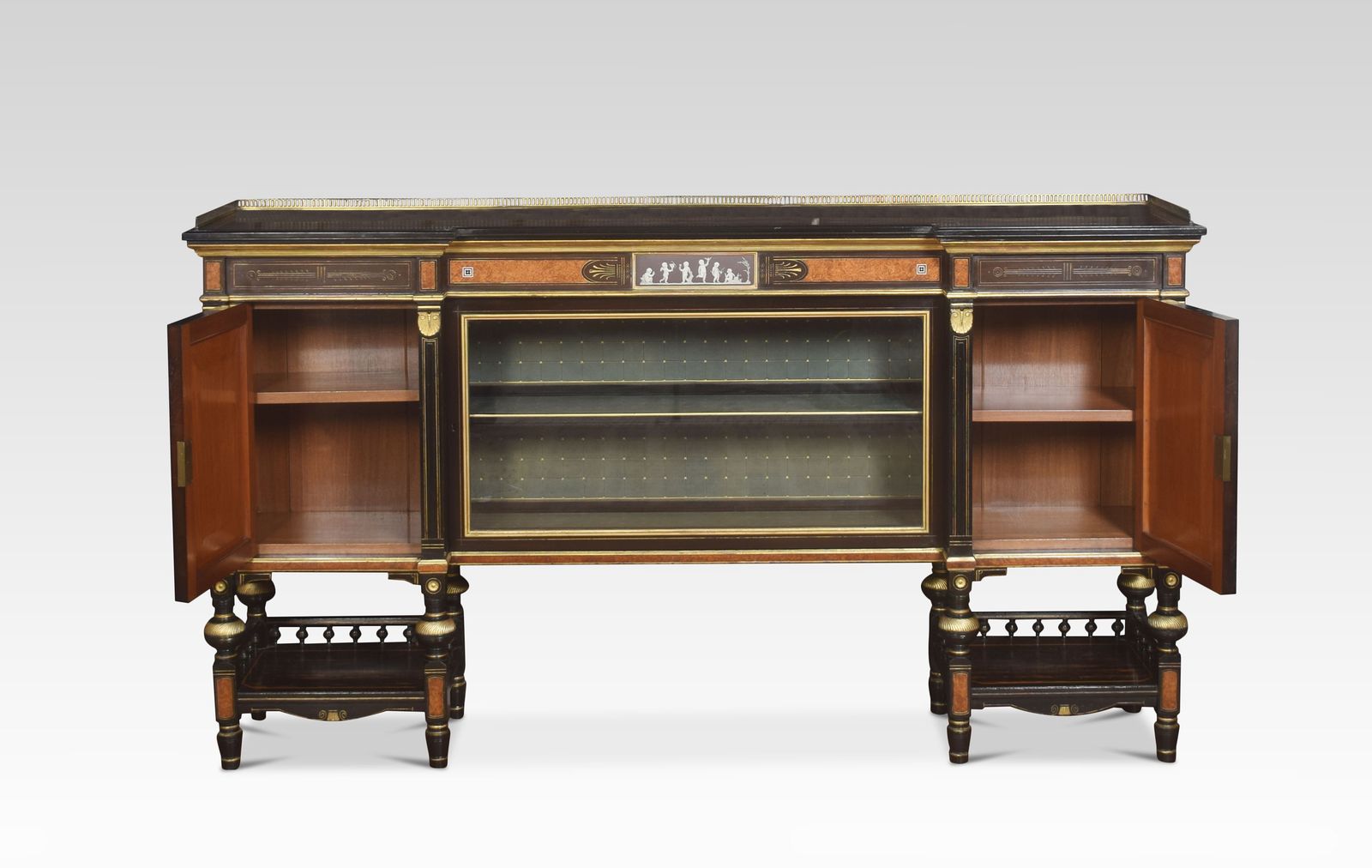 Superb Exhibition Quality 19th Century English Coromandel Cabinet By Lamb Of Manchester photo furniture