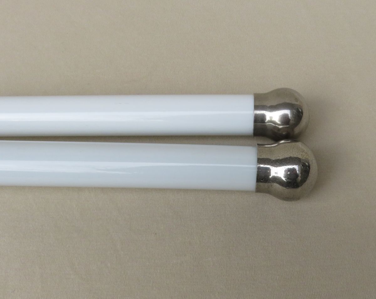 Nickel Plated And White Glass Towel Racks, France, 1920s photo 917.15