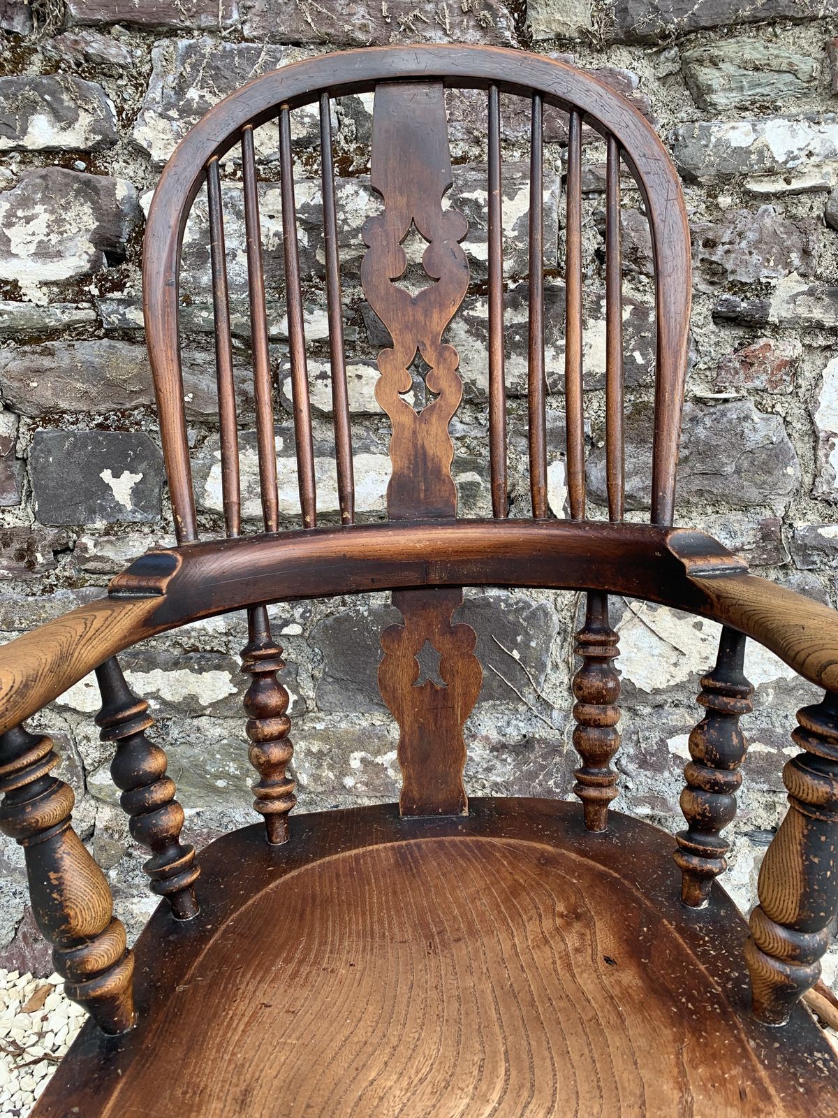 19 Th Century Broad Arm Windsor Chair photo for sale