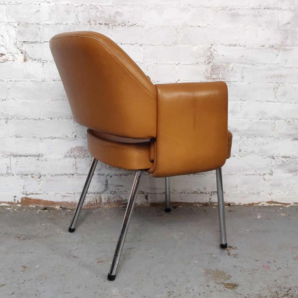 Deauville Leather Vintage Armchair By Marc And Pierre Simon For Airborne, 1960s photo vintage