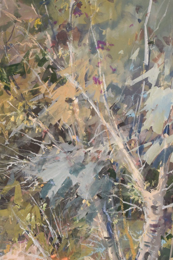 Kunst Juan De Palau Buixo – Groot Aquarellandschap Met Kar photo