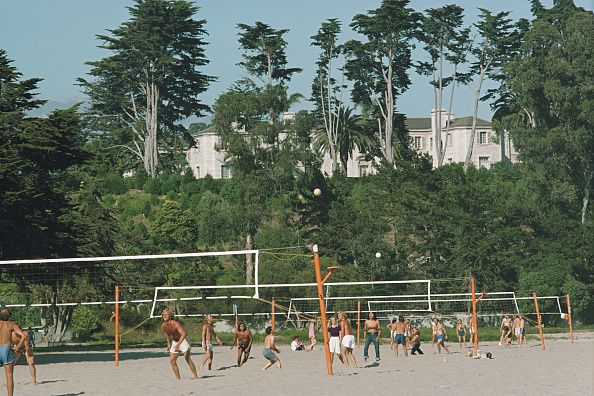' Volleyball In Santa Barbara ' By Slim Aarons Oversized C Type