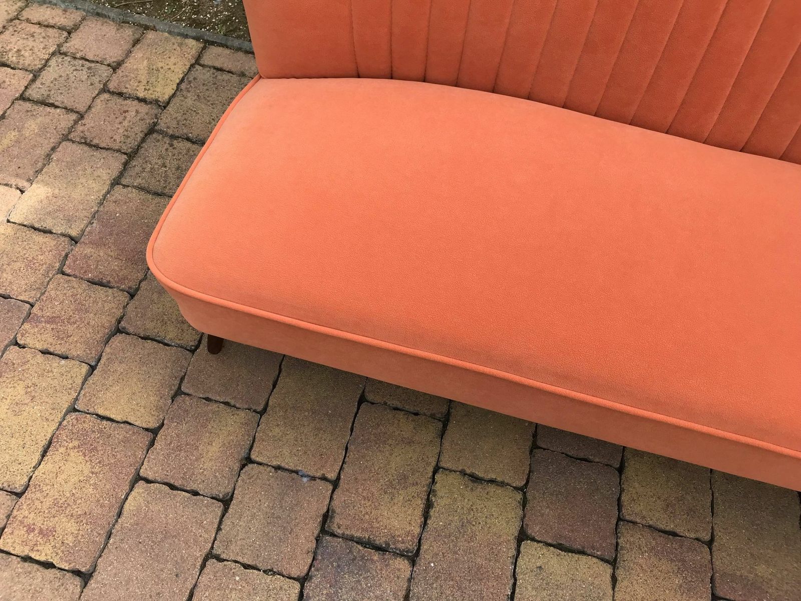 Mid Century Orange Sofa 1950, 1950s photo 1629.0