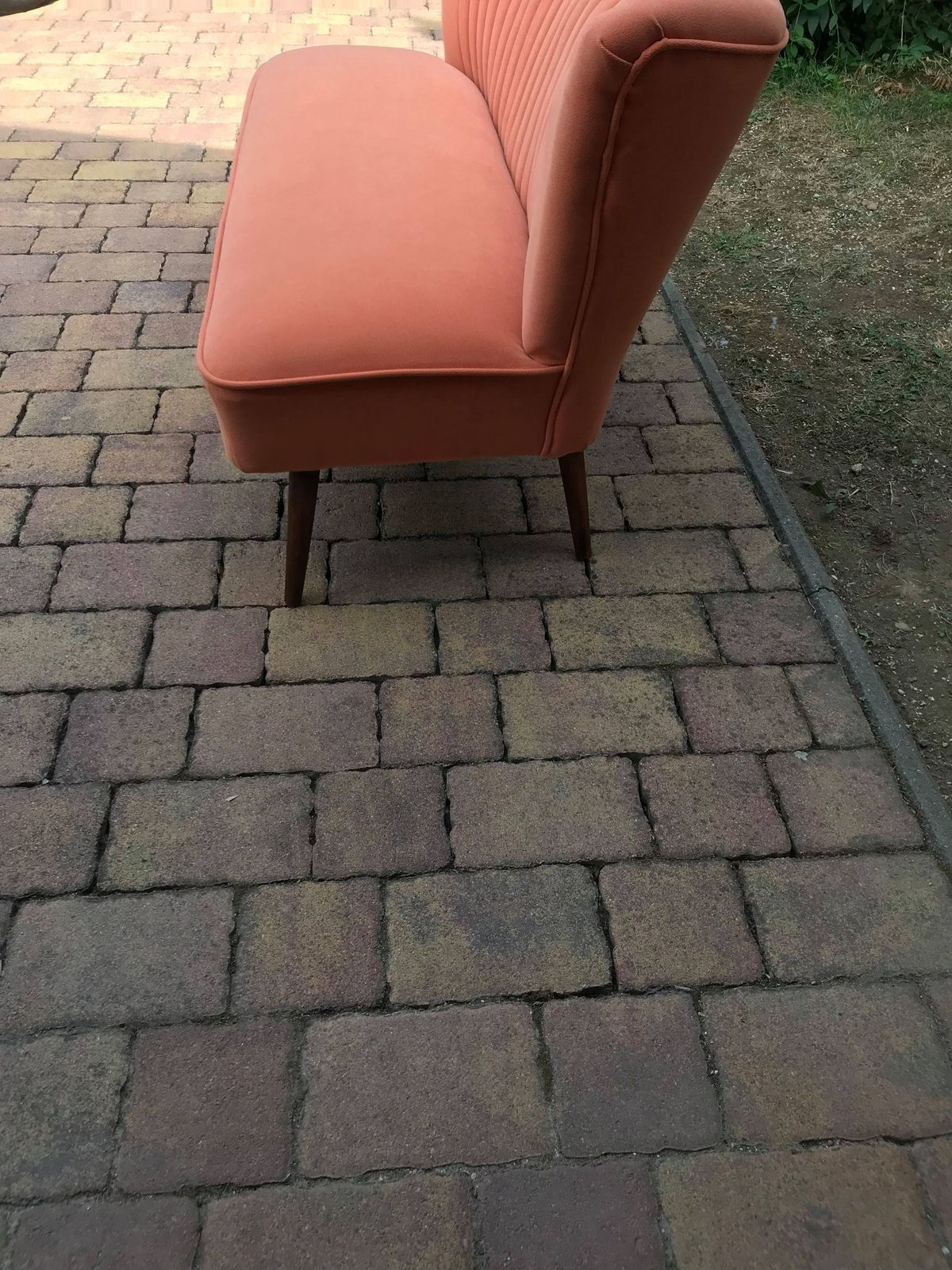 Mid Century Orange Sofa 1950, 1950s photo buy