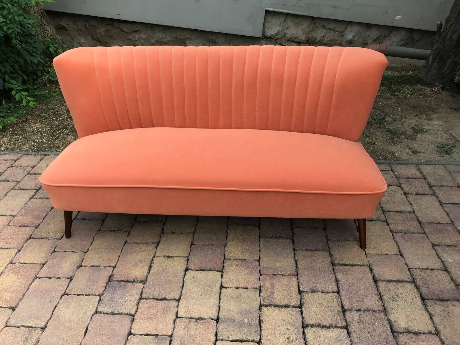Mid Century Orange Sofa 1950, 1950s