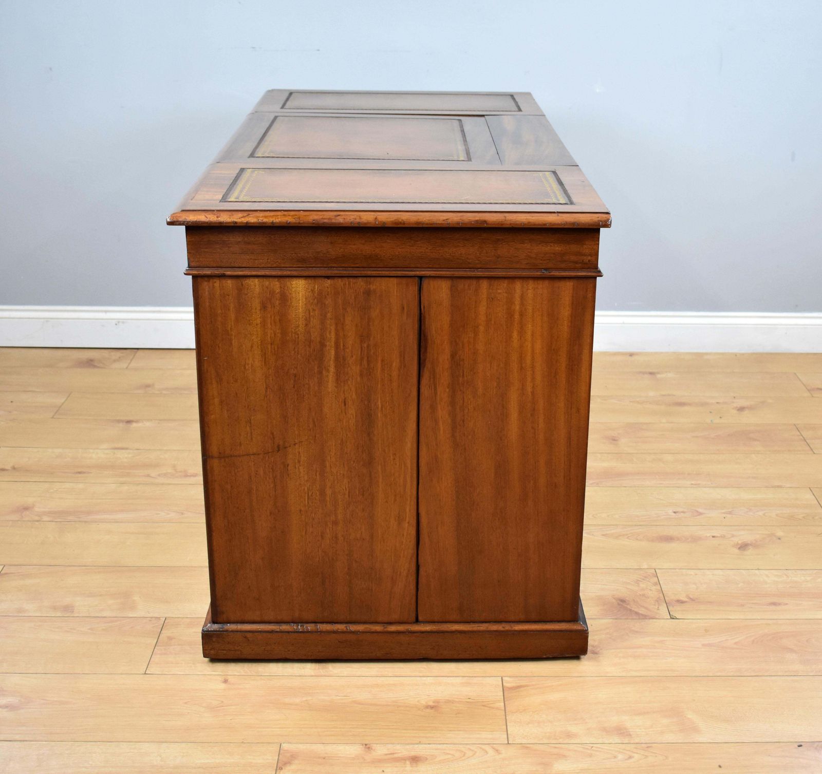 photo for sale 19th Century English Victorian Mahogany Kneehole Desk By Francis & James Smith