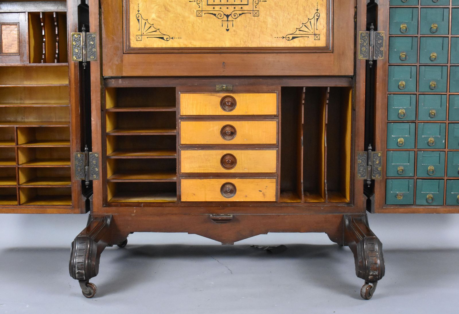 19th Century American Walnut "Wells Fargo" Desk By Wooton Desk. Co photo vintage