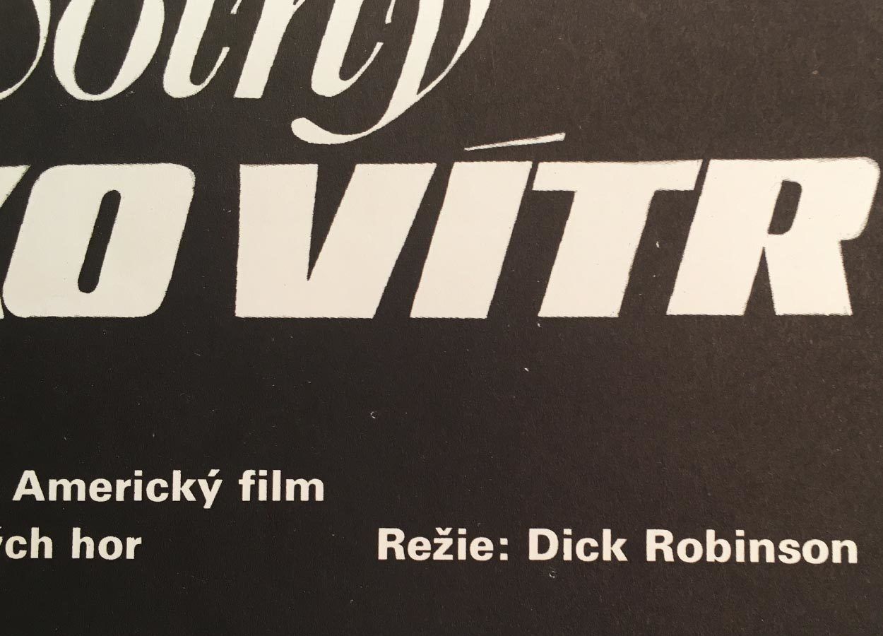 Original Film Poster, Brother Of The Wind, Martin Dyrynk, 1975, Genuine Czech Vintage Print photo for sale