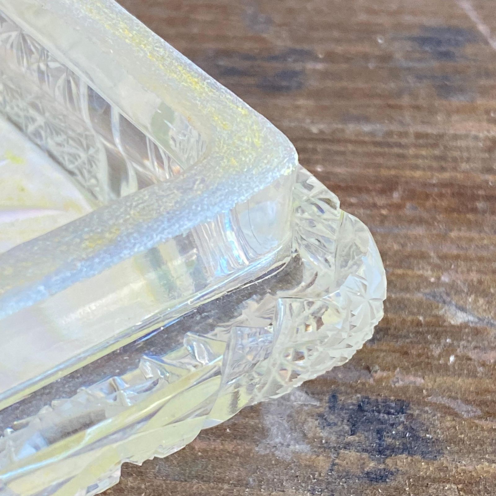 photo furniture Butter Dish In Beveled Glass Or Crystal, France 1970